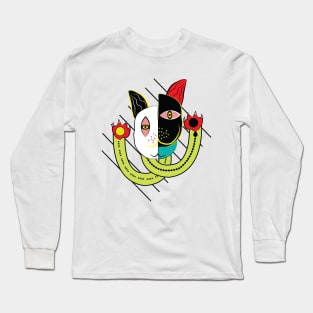 abstract cat art design Long Sleeve T-Shirt